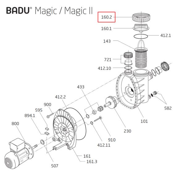 ​Гайка накидная Badu Magic 292.1616.020 - схема