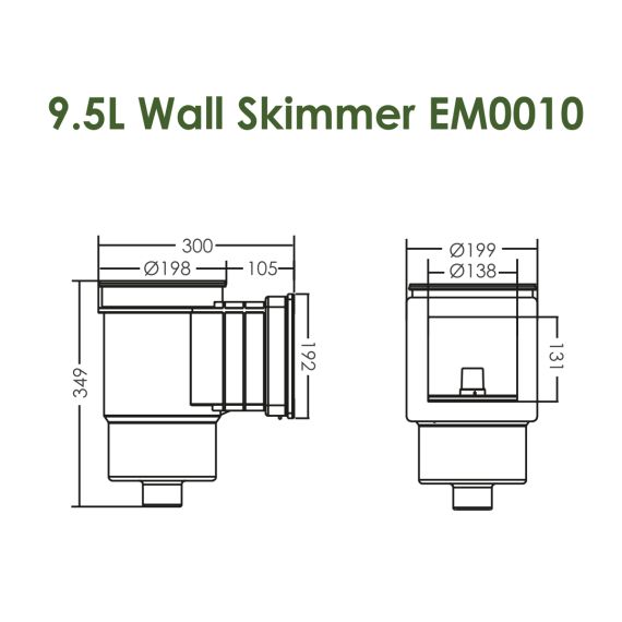 ​Накладка Emaux 01051049 - размеры