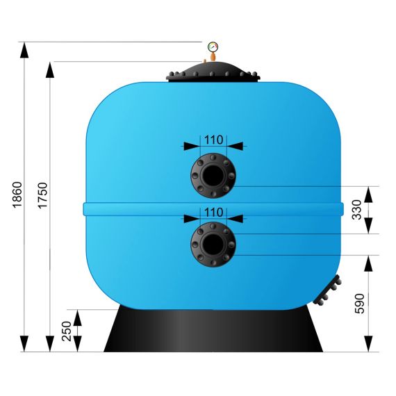Фильтр Aquaviva M1600 - размеры
