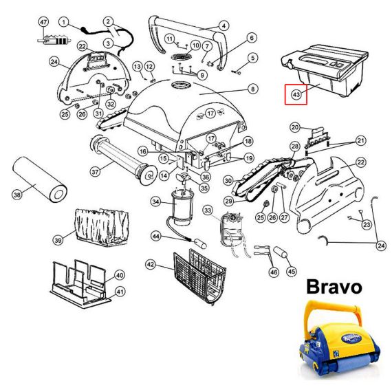 ​Блок питания Aquabot Bravo AS07119-SP - схема размещения