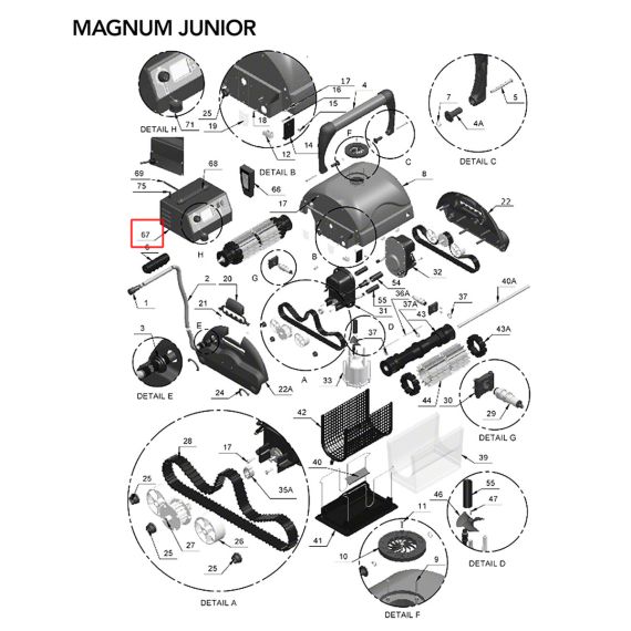 ​Блок питания Aquabot Magnum AS07128-SP - схема размещения
