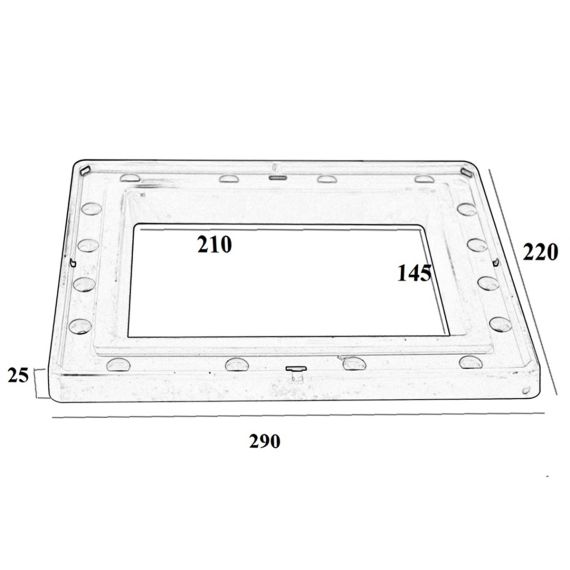 Фланец скиммера Aquant Standard 02010103-0002 - размеры
