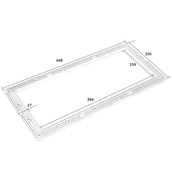 Фланец скиммера Aquant Wide 02010102-0002 - размеры