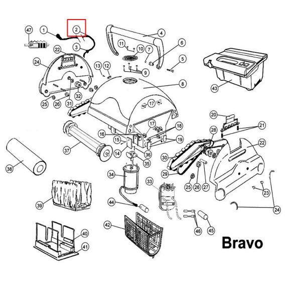 ​Кабель Aquabot Bravo WA00022-SP/WA00022CGL - схема