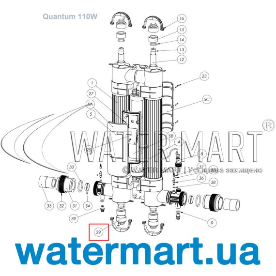 ​Цоколь УФ-лампы Elecro Quantum SP-UV-LLL-S - схема