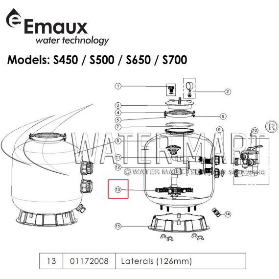 Сепаратор фильтра Emaux S (01172008) - схема