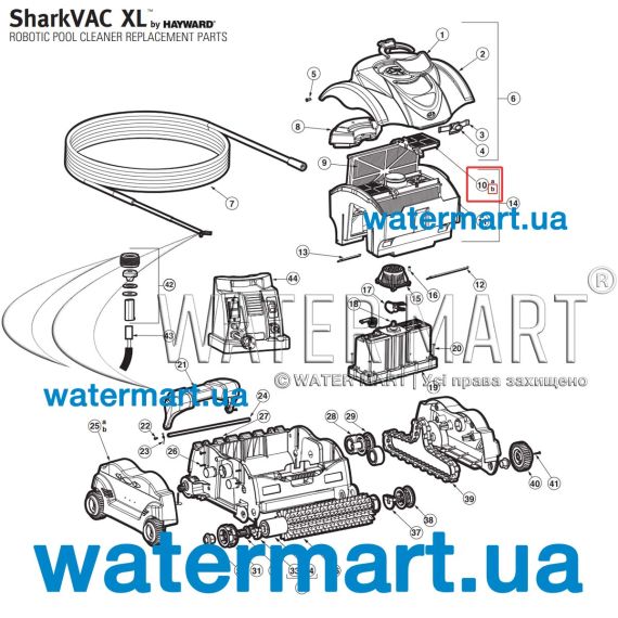 Фильтр к роботу-пылесосу Hayward SharkVac XL (RCX97417SPAK2) - схема