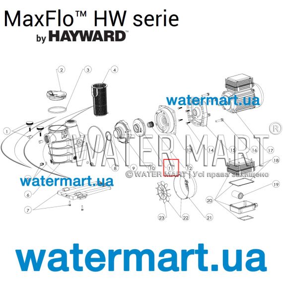 ​Крыльчатка насоса Hayward Max-Flo (SPX2607CEM) - схема