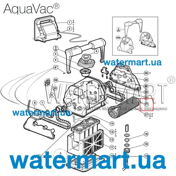 Ремень приводной Hayward AquaVac (RCX23002) - схема
