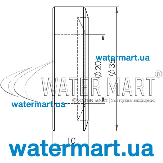 ​Сальник насоса MYSPA 00047 Wellis (ABE0399) - размеры