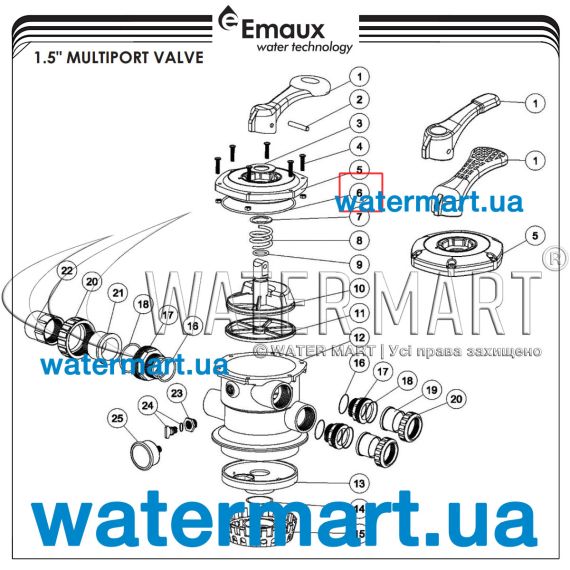 ​Уплотнительное кольцо Emaux MPV01 (02011002) - схема