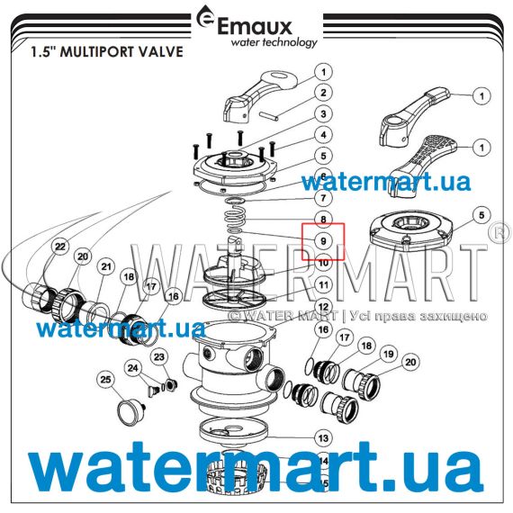 ​Уплотнительное кольцо ротора Emaux MPV01 (02011022) - схема