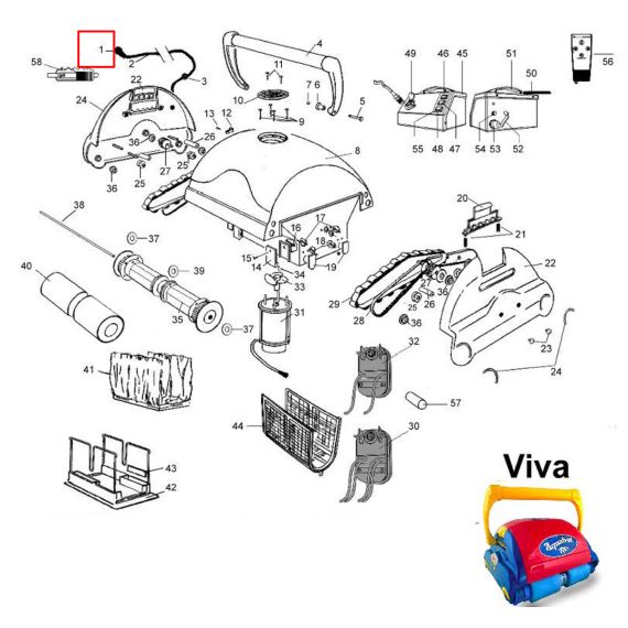 ​Контактный разъем пылесоса AquaBot Viva (PL00002M) - схема