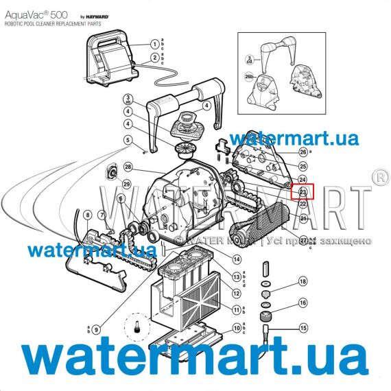 Подшипник для Hayward AquaVac/Tigershark (RCX26002) - схема