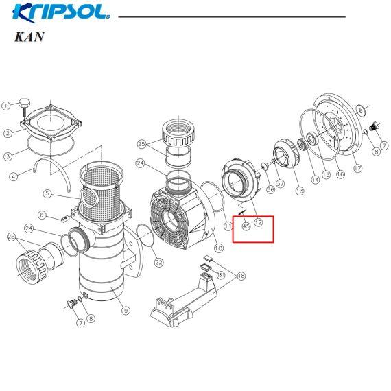 ​Диффузор насоса Kripsol KAN/KT (RPUM0012.07R) - схема