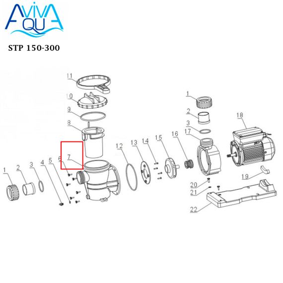 ​Корпус насоса Aquaviva VWS/STP 150-300 (A01210027) - схема