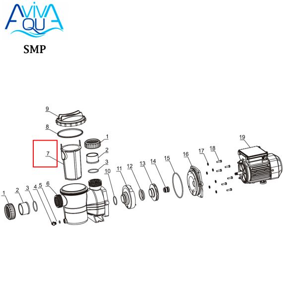Кошик префільтра насоса Aquaviva SMP (TP50 №7) - схема