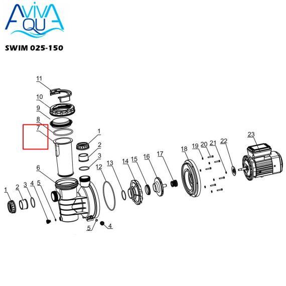 ​Корзина префильтра насоса Aquaviva SWIM (A34080014) - схема