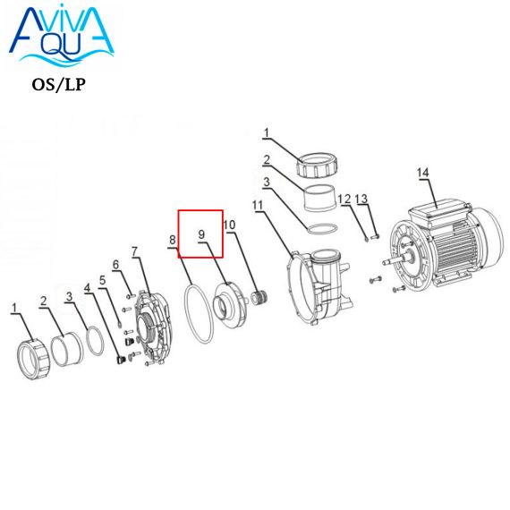 ​Крыльчатка насоса Aquaviva OS/LP 250 (A03070006) - схема