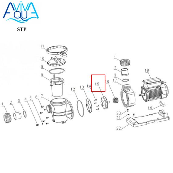 Крильчатка насоса Aquaviva VWS/STP 35 (A03050021) - схема