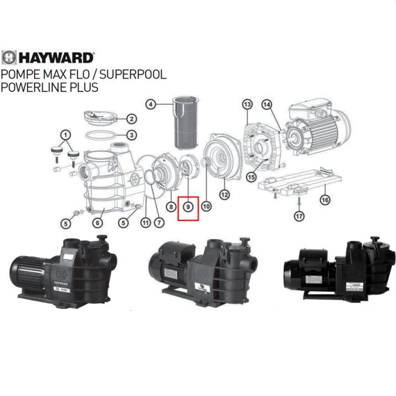 ​Крыльчатка Hayward Max-Flo/PowerLine Plus (SPX1606CEX) - схема