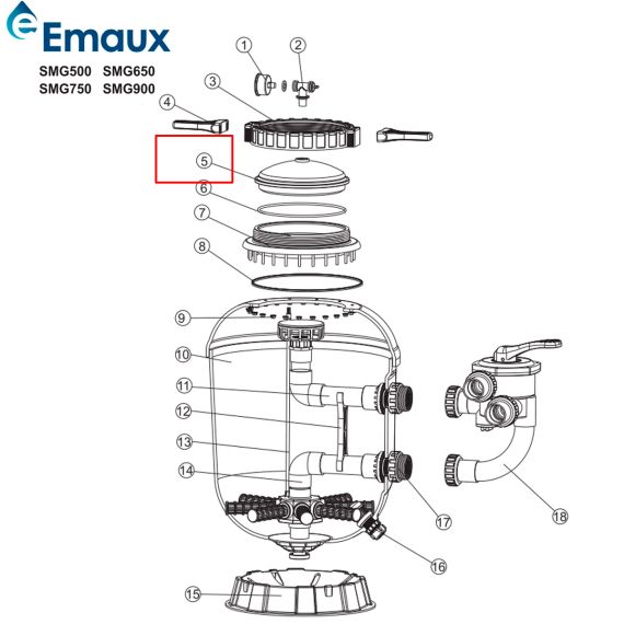 Крышка фильтра Emaux SMG (01201021)
