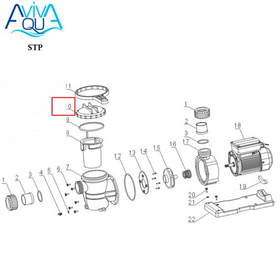 Кришка префільтра насоса Aquaviva VWS/STP 25-120 (A13120002) - схема