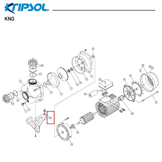 ​Подставка под корпус Kripsol ЕР/СК/OK/KS/KNG (RKS 180.A/RBH0009.01R) - схема