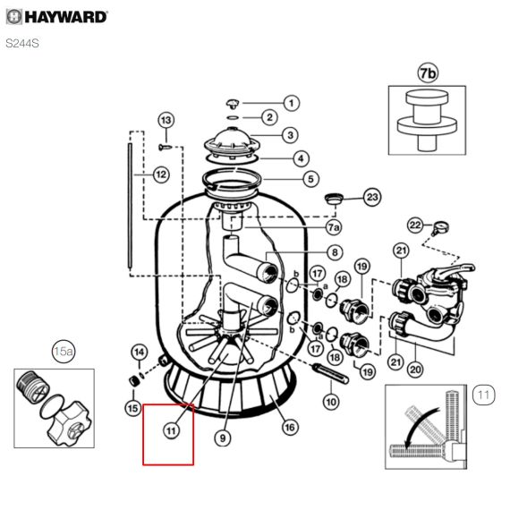 Тримач колектора Hayward S244S (SX0242MA1) - схема