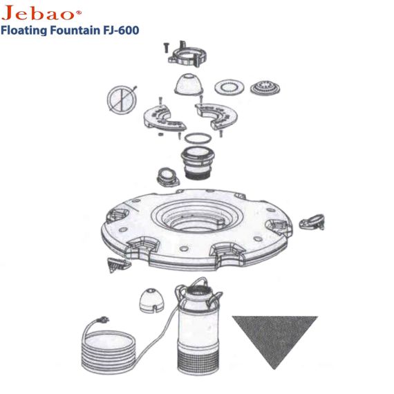 Фонтан-аэратор Jebao FJ-600 - схема