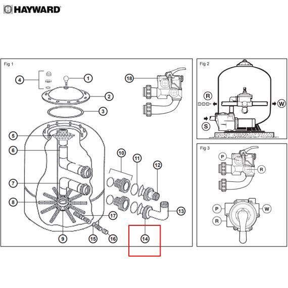 Гайка соединительная фильтра Hayward NC (NCX2312058) - схема