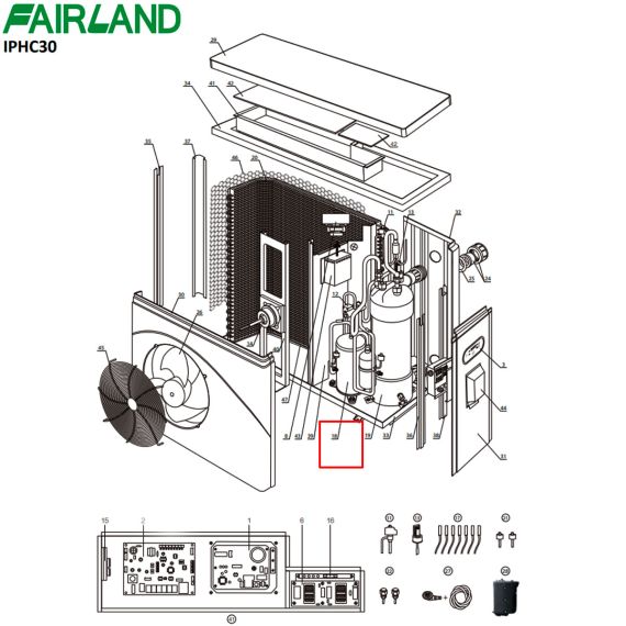 Компрессор теплового насоса Fairland IPHC30 (031063020000) - схема