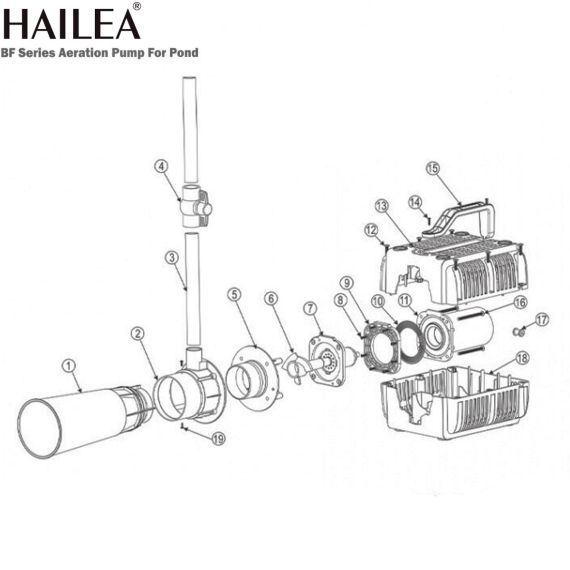 Насос Hailea BF-370 - схема