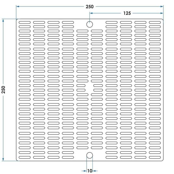 ​Решетка донного трапа Kripsol SPP (RDCP0003.00R/500603000300) - размеры