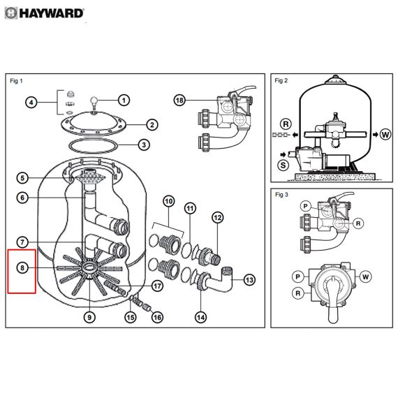 ​Сепаратор (дюза) 500-780 мм Hayward NCX12018 - схема