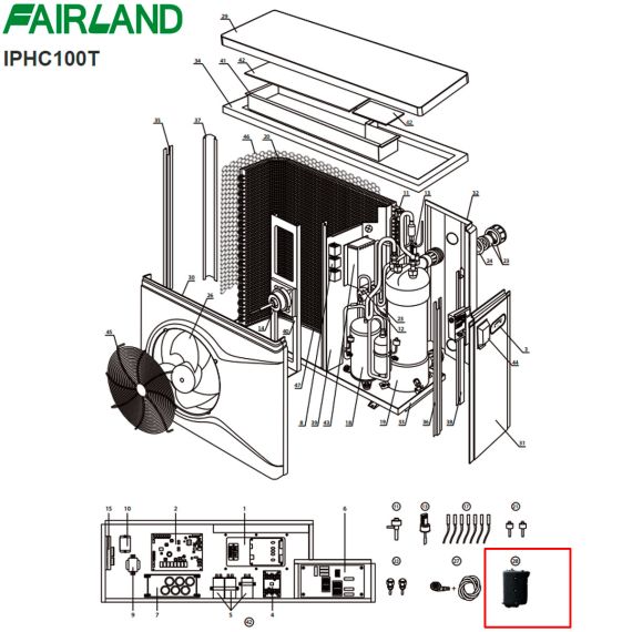 ​Изолятор компрессора к Fairland IPHC100T (004040220000) - схема