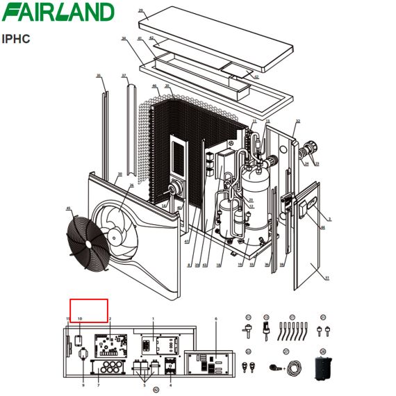Контактор теплового насоса Fairland IPHC28 - схема
