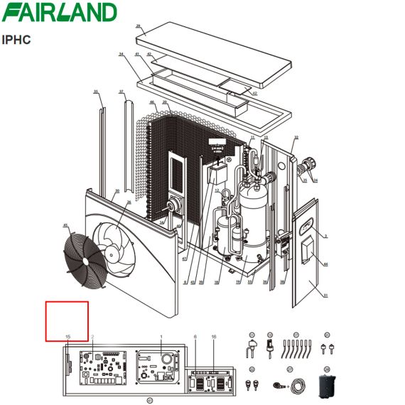 Модуль драйвера к двигателю вентилятора теплового насоса Fairland IPHC - схема