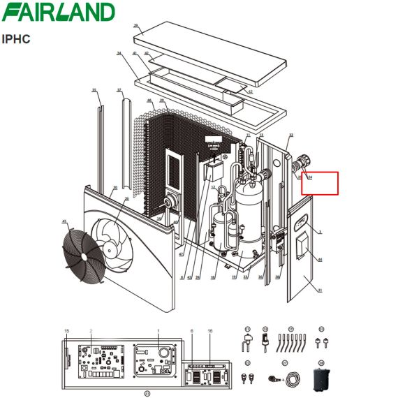 Муфта соединительная теплового насоса Fairland IPHC (003990020000) - схема