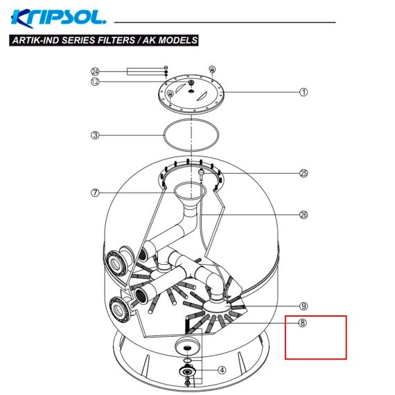 ​Сепаратор (дюза) фильтра Kripsol RRFI0008.01R/500201120000 - схема