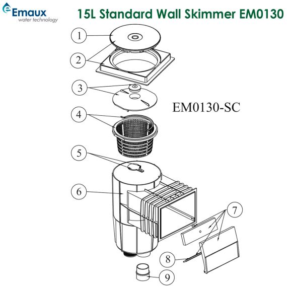 Скиммер Emaux Standard EM0130SC - схема