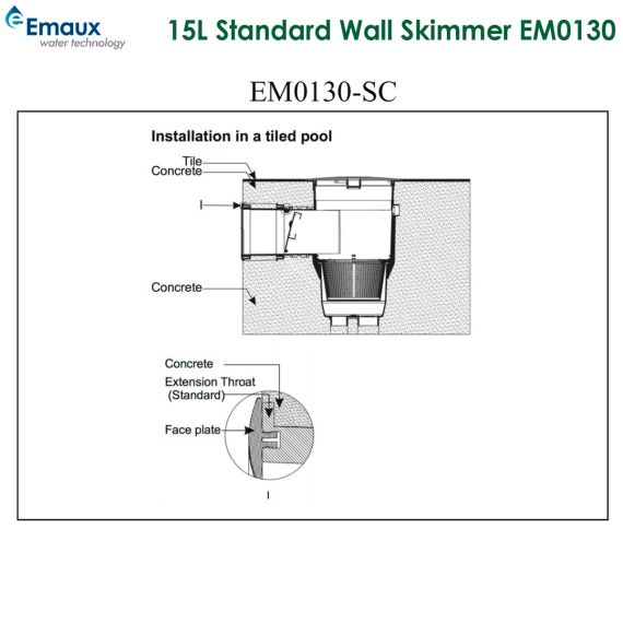 Скиммер Emaux Standard EM0130SC - установка