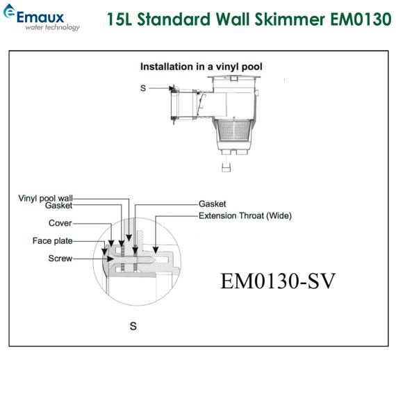 Скиммер Emaux Standard EM0130SV - установка