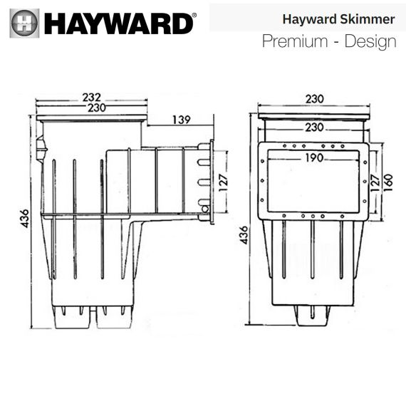Скиммер Hayward Premium 3110 - размеры