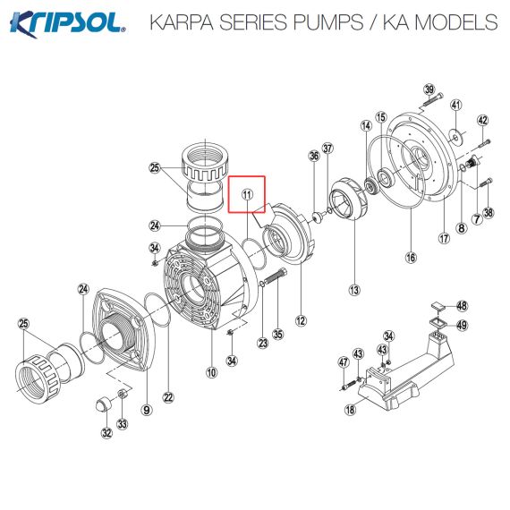 Ущільнювальне кільце​ Kripsol КА RBH0012.03R​​​ - схема