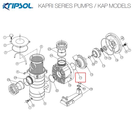 Ущільнювальне кільце​ Kripsol КАР 500100120003 / RPUM0012.05R - схема