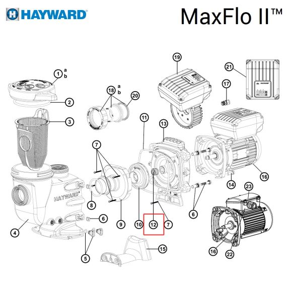 ​Сальник насоса Hayward Max-Flo II (SPX2700SA) - схема