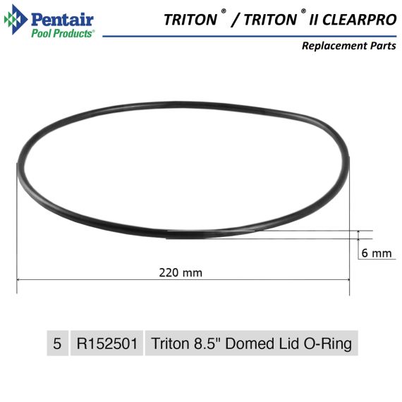 Уплотнитель крышки фильтра Pentair Triton R152501 - размеры