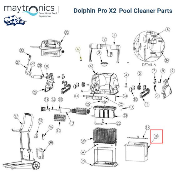 Фільтр-мішок​ 9995430-ASSY для робота-пилососа ​Dolphin Pro X2 - схема