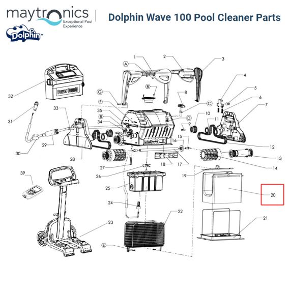 Фільтр-мішок​ 9995430-ASSY для робота-пилососа ​Dolphin Wave 100 - схема